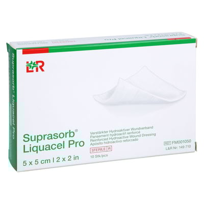 Suprasorb Liquacel Pro 5x5 cm Kompressen