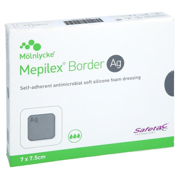 Mepilex Border Ag Schaumverb.7x7,5 cm steril