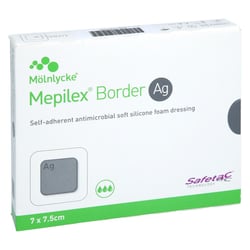 Mepilex Border Ag Schaumverband 7x7,5 cm steril