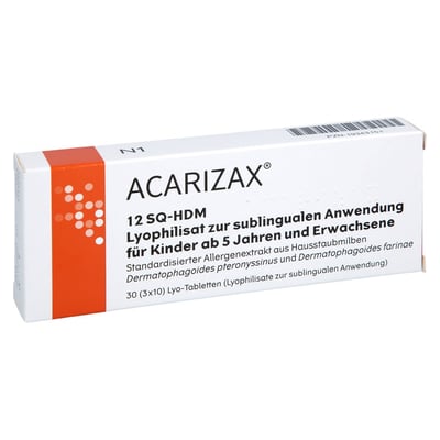 ACARIZAX 12 SQ-HDM Lyophil.z.subl.Anw.KDR ab5+ERW