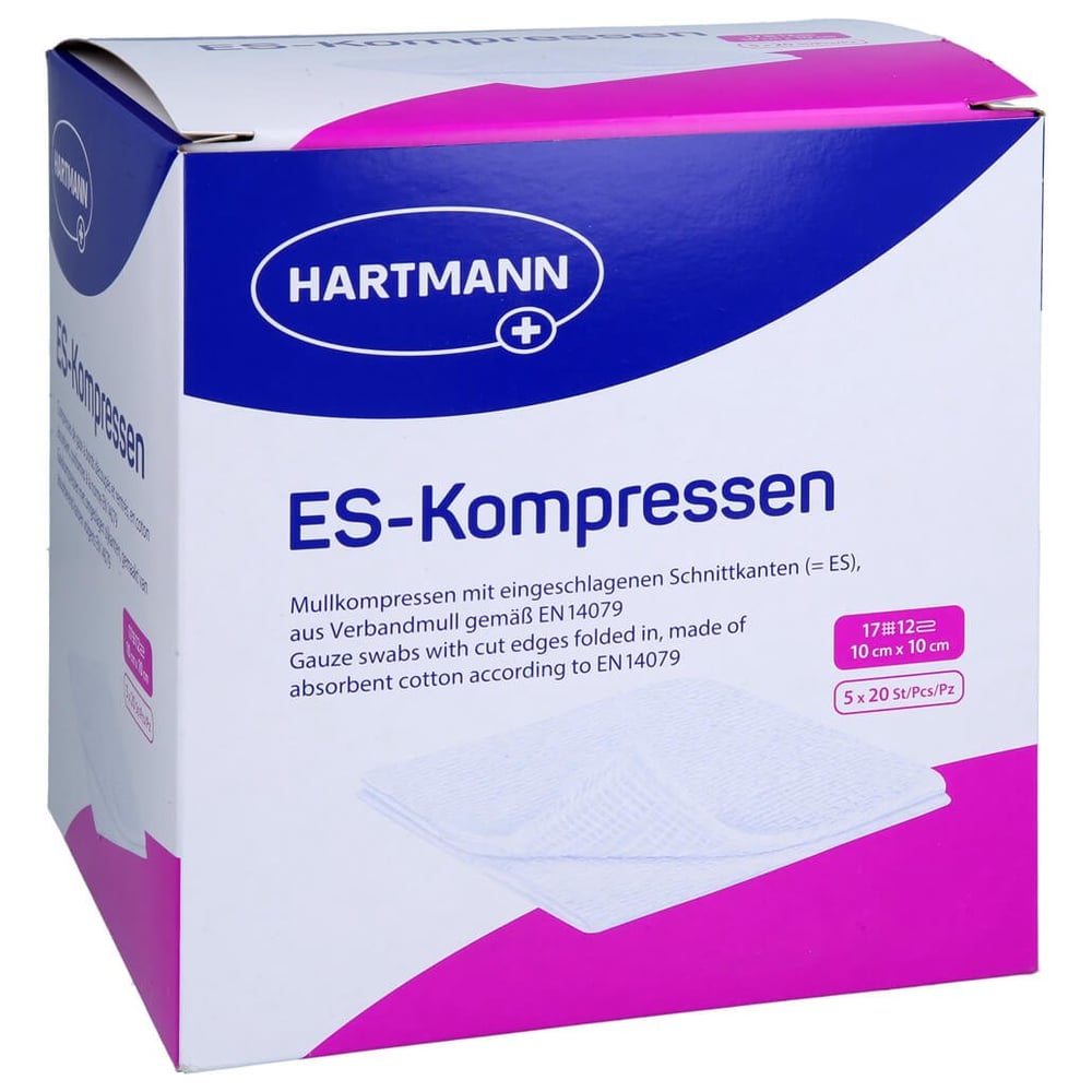 Es-kompressen steril 10x10 cm 12fach Großpackung
