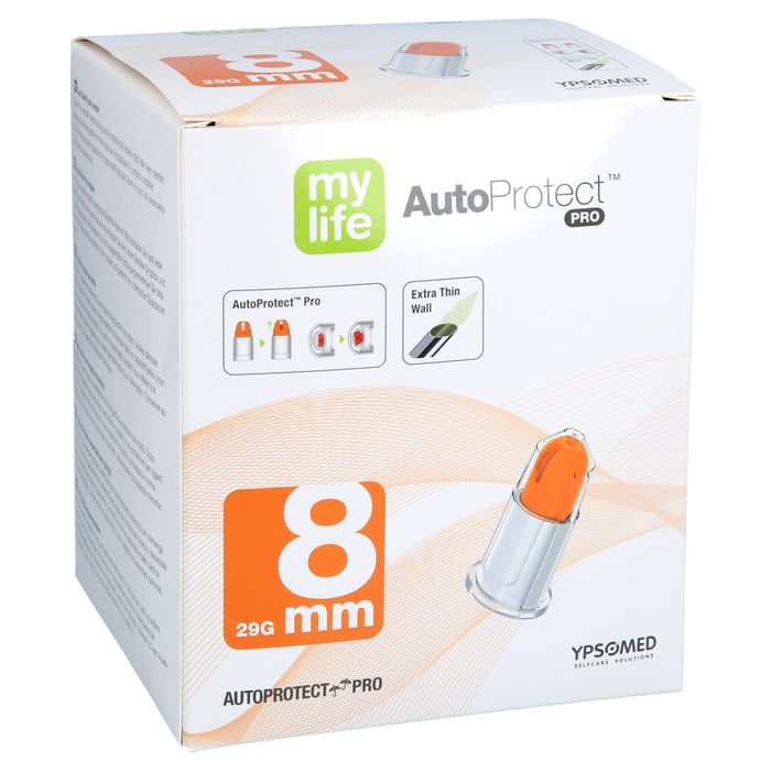Mylife AutoProtect Pro Sich.-Pen-Nadeln 8 mm 29 G