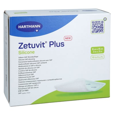 ZETUVIT Plus Silicone steril 8x8 cm B2B Medical