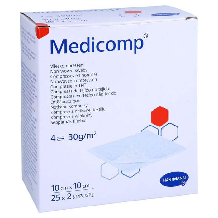 Medicomp Vlieskomp.steril 10x10 cm 4lagig