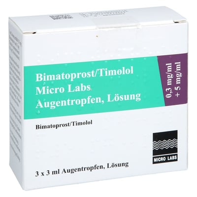 Bimatoprost/Timolol Micro Labs 0,3 mg/ml + 5 mg/ml Produktbild 1