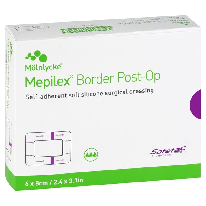 Mepilex Border Post-OP Verband haftend 6x8 cm