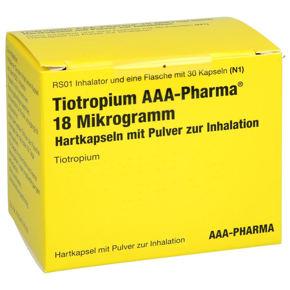 Tiotropium AAA-Pharma 18 Mikrogramm + Pulverinhalator