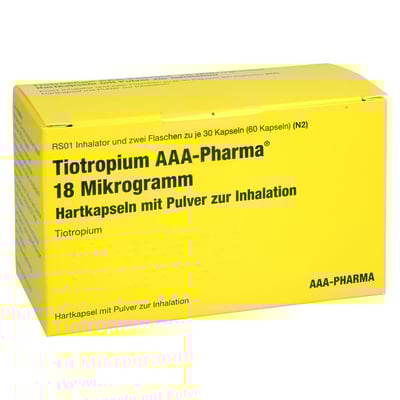 Tiotropium AAA-Pharma 18 Mikrogramm + Pulverinhalator