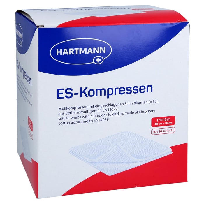 Es-kompressen steril 10x10 cm 12fach Großpackung