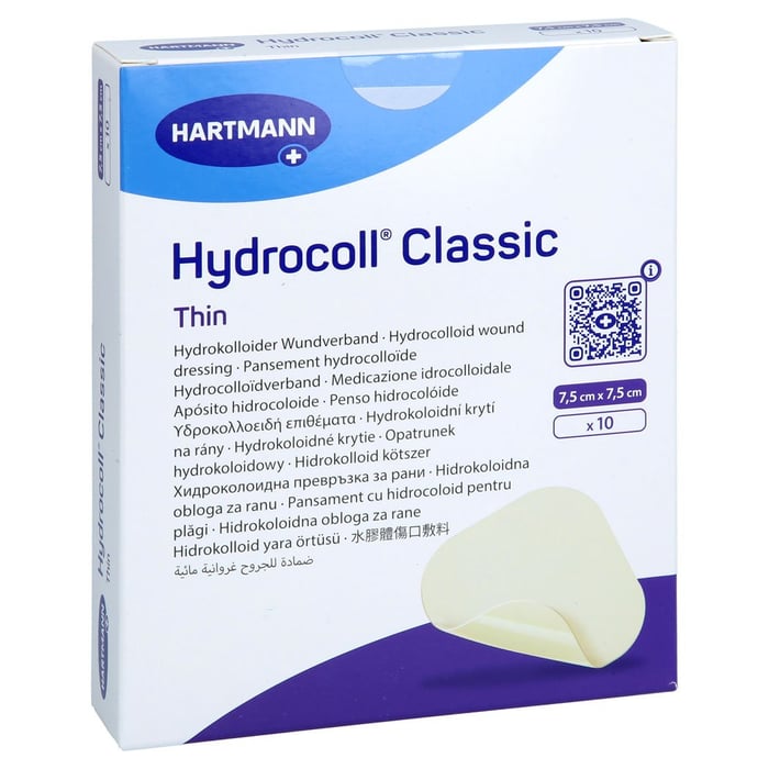 HYDROCOLL Classic Thin Wundverband 7,5x7,5 cm