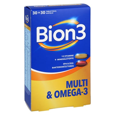 BION3 Multi+Omega-3 Kombipackung 30 Tabl.+30 Kaps. Produktbild 1