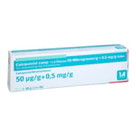 Calcipotriol comp-1A Pharma 50 Mikrogramm/g + 0,5 mg/g Produktbild 1