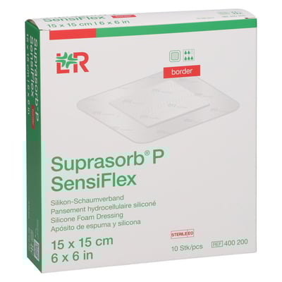 SUPRASORB P SensiFlex border 15x15cm