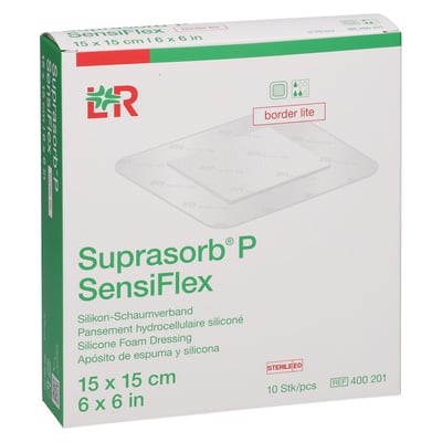 SUPRASORB P SensiFlex border lite 15x15cm