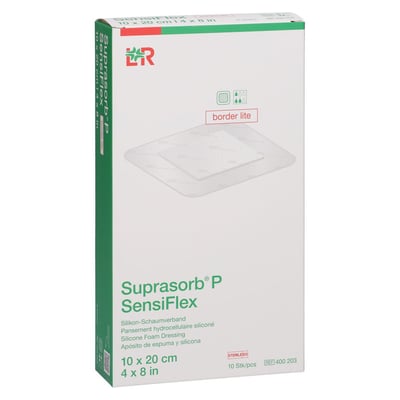 SUPRASORB P SensiFlex border lite 10x20cm