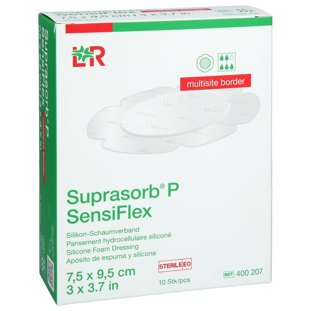 SUPRASORB P SensiFlex multisite border 7,5x9,5cm