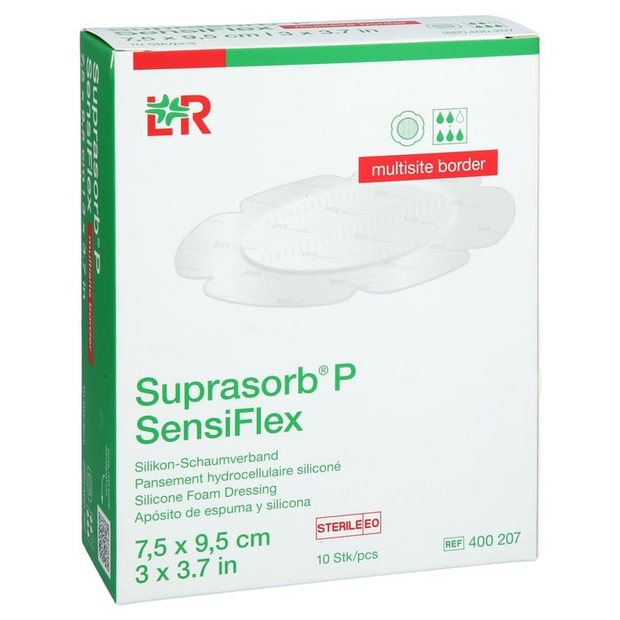 SUPRASORB P SensiFlex multisite border 7,5x9,5cm
