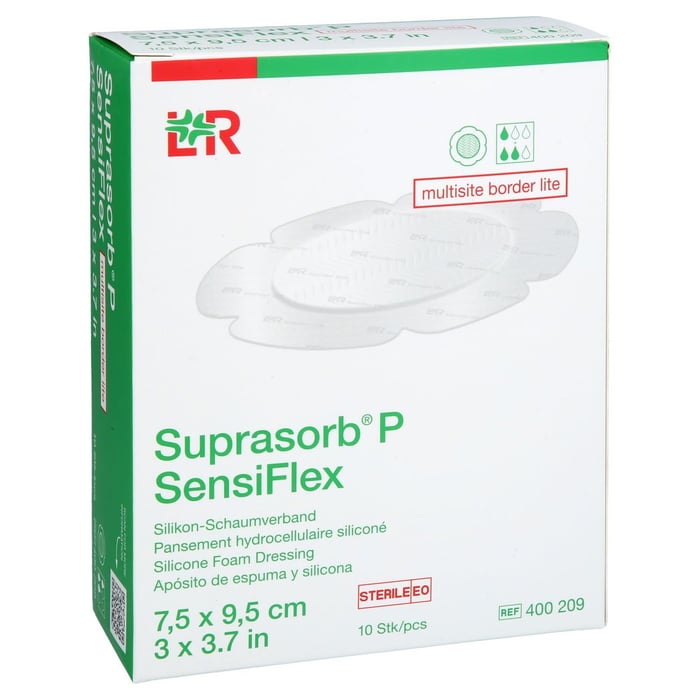 SUPRASORB P SensiFlex multis.border lite 7,5x9,5cm
