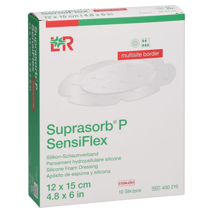 SUPRASORB P SensiFlex multisite border 12x15cm