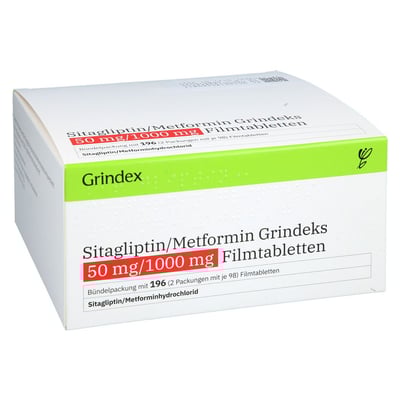 Sitagliptin/Metformin Grindeks 50 mg/1000 mg