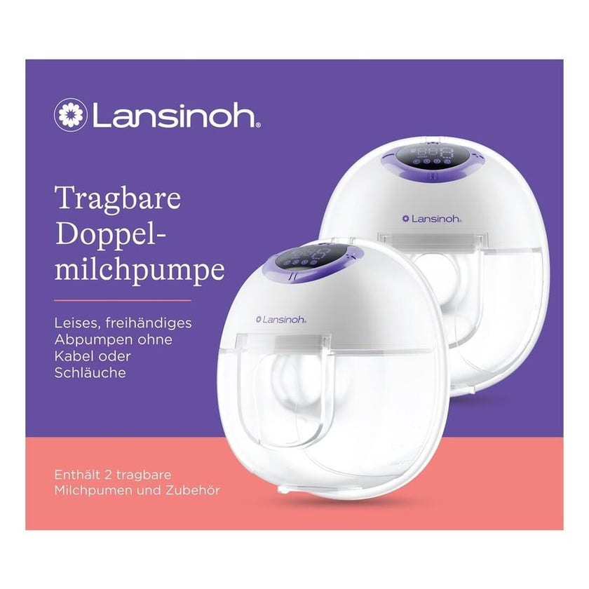 LANSINOH tragbare Doppelmilchpumpe