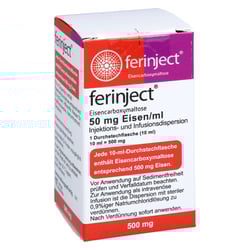 FERINJECT 50 mg Eisen/ml Inj.-/Inf.-Dispers.500mg
