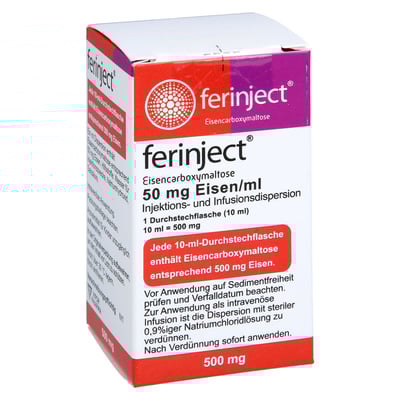 FERINJECT 50 mg Eisen/ml Inj.-/Inf.-Dispers.500mg