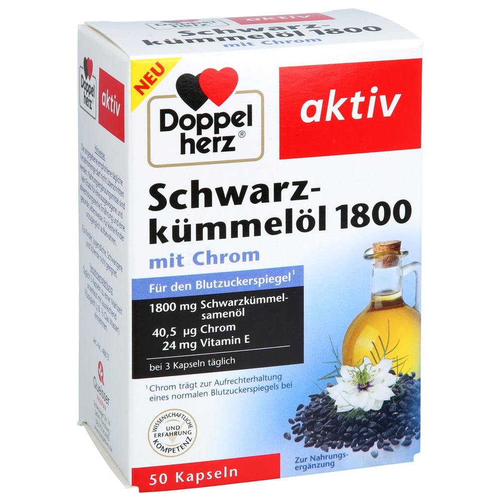 DOPPELHERZ Schwarzkümmelöl 1800 Kapseln