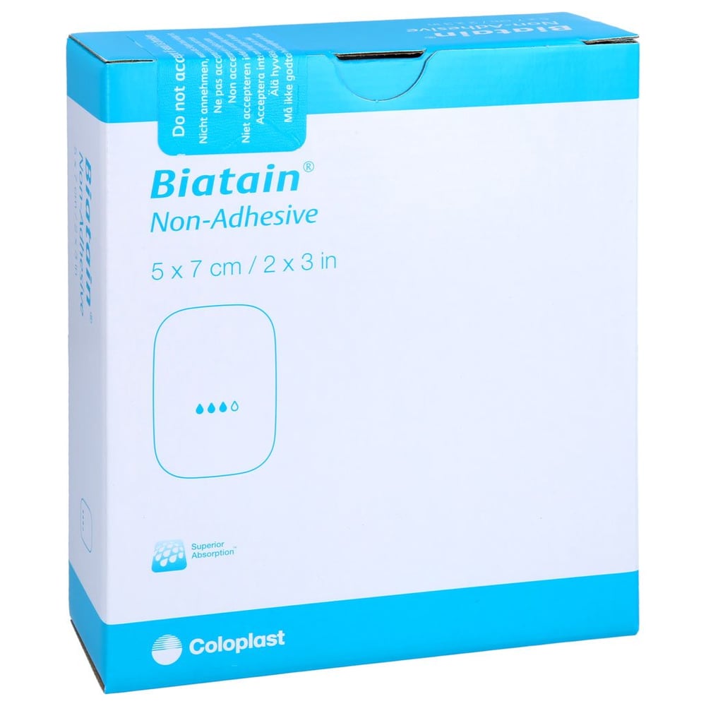 BIATAIN Schaumverband 5x7 cm nicht haftend
