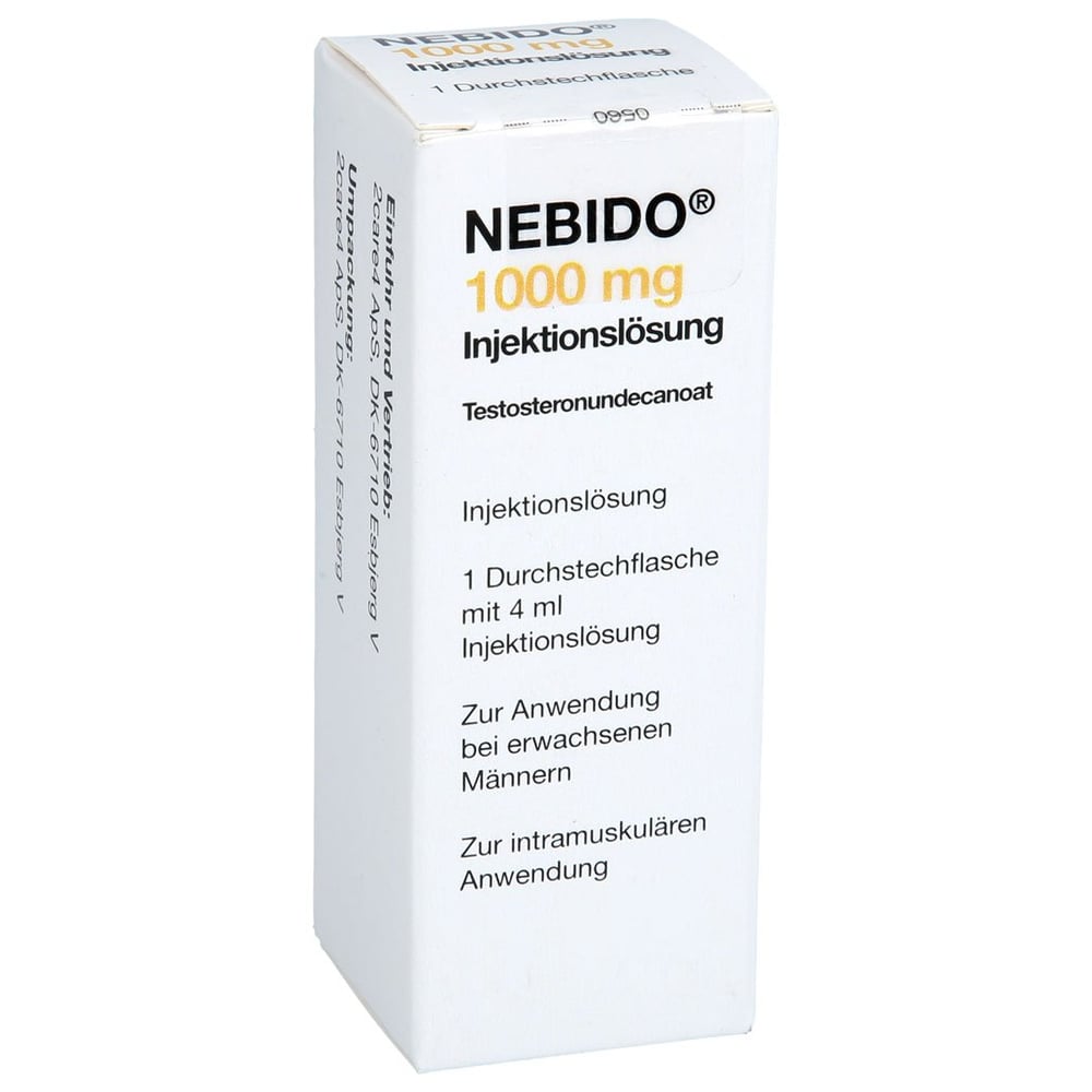Nebido 1000 mg Injektionslösung 1 Stück kaufen (PZN 19484029)