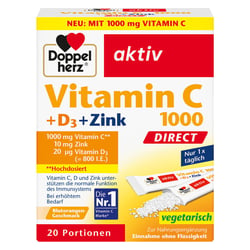 Doppelherz Vitamin C 1000+D3+Zink DIRECT Pellets