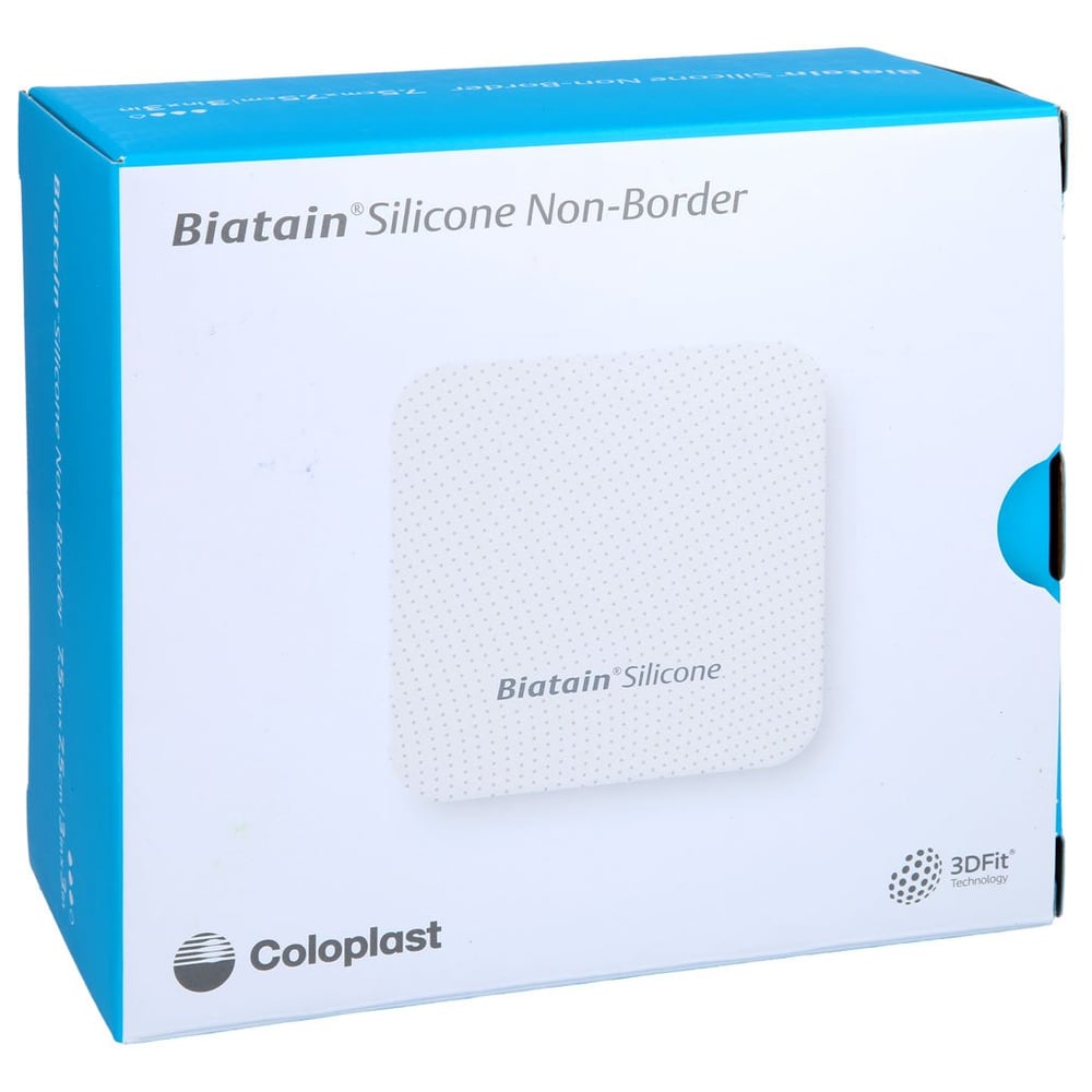 BIATAIN Silicone Non-Border Schaumverb.7,5x7,5 cm