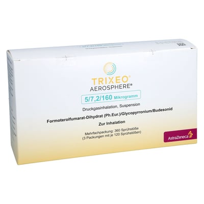 TRIXEO Aerosphere 5/7,2/160µg Druckgasinh.120ED