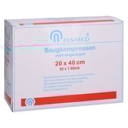 SAUGKOMPRESSEN steril FESMED 20x40 cm