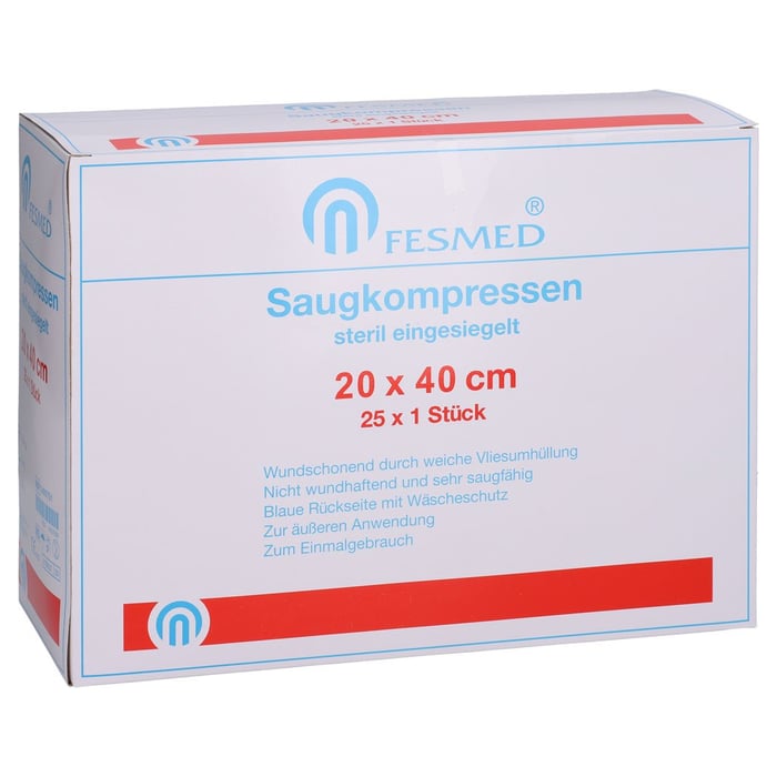 SAUGKOMPRESSEN steril FESMED 20x40 cm