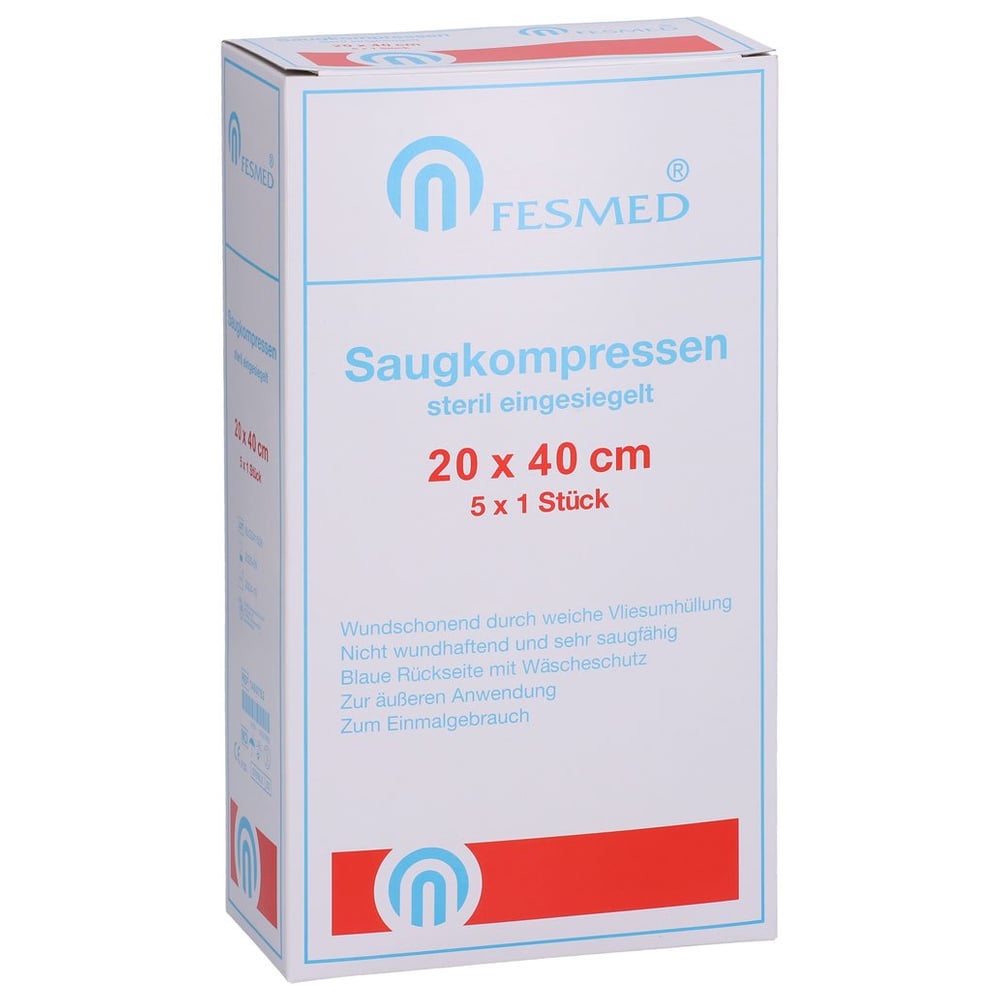 SAUGKOMPRESSEN steril FESMED 20x40 cm