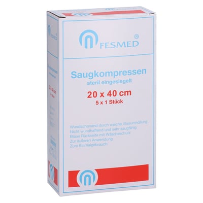 SAUGKOMPRESSEN steril FESMED 20x40 cm