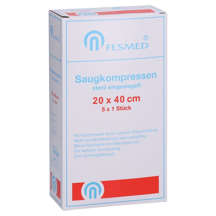 SAUGKOMPRESSEN steril FESMED 20x40 cm