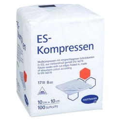 ES-Kompressen unsteril 10x10 cm 8fach Adequapharm