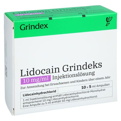 LIDOCAIN Grindeks 10 mg/ml Injektionslösung Amp. Produktbild 1