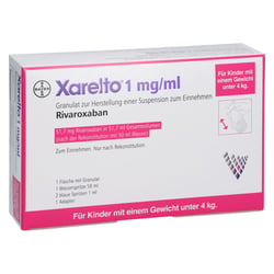 Xarelto 1 mg/ml 51,7 mg Granulat zur Herstellung einer Suspension zum Einnehmen