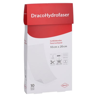 DRACOHYDROFASER 10x20 cm gelbildender Faserverband