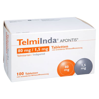 TelmiInda APONTIS 80 mg/1,5 mg Tabletten mit veränderter Wirkstofffreisetzung