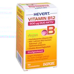 VITAMIN B12 HEVERT 500 µg Duo Aktiv Lutschtabl.