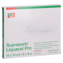 SUPRASORB Liquacel Pro 15x15 cm Kompressen