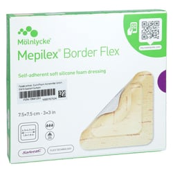 Mepilex Border Flex Schaumverband haftend 7,5x7,5 cm Eurimpharm