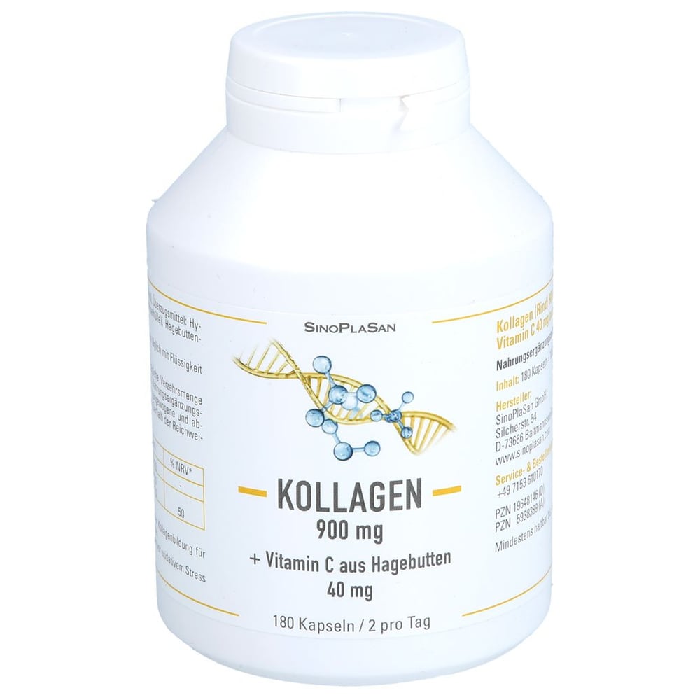 KOLLAGEN 900 mg m. Vitamin C aus Hagebutten Hartk.