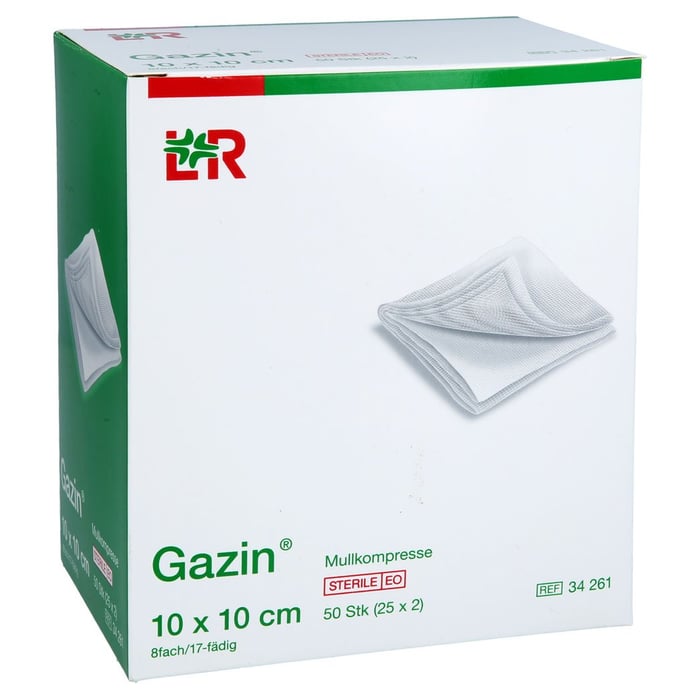 GAZIN Mullkomp.10x10 cm steril 8fach