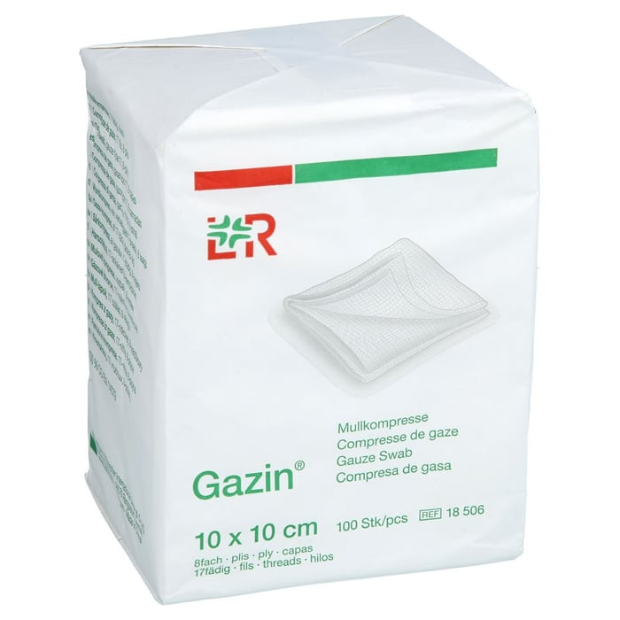 GAZIN Mullkomp.10x10 cm unsteril 8fach Op