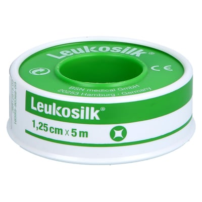 LEUKOSILK 1,25 cmx5 m mit Schutzring